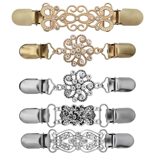 Image of CLINTT Exquisite Retro Sweater Twirl Clips, Cape Cloak Fasteners for Dresses, Stylish Cardigan Clips