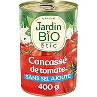 Le Concassé de tomate Jardin BiO étic est élaboré à partir de tomates cultivées en plein champs, soigneusement sélectionnées pour leurs qualités gustatives et récoltées à leur juste maturité. Une solution pratique pour cuisiner bio facilement vos sau...