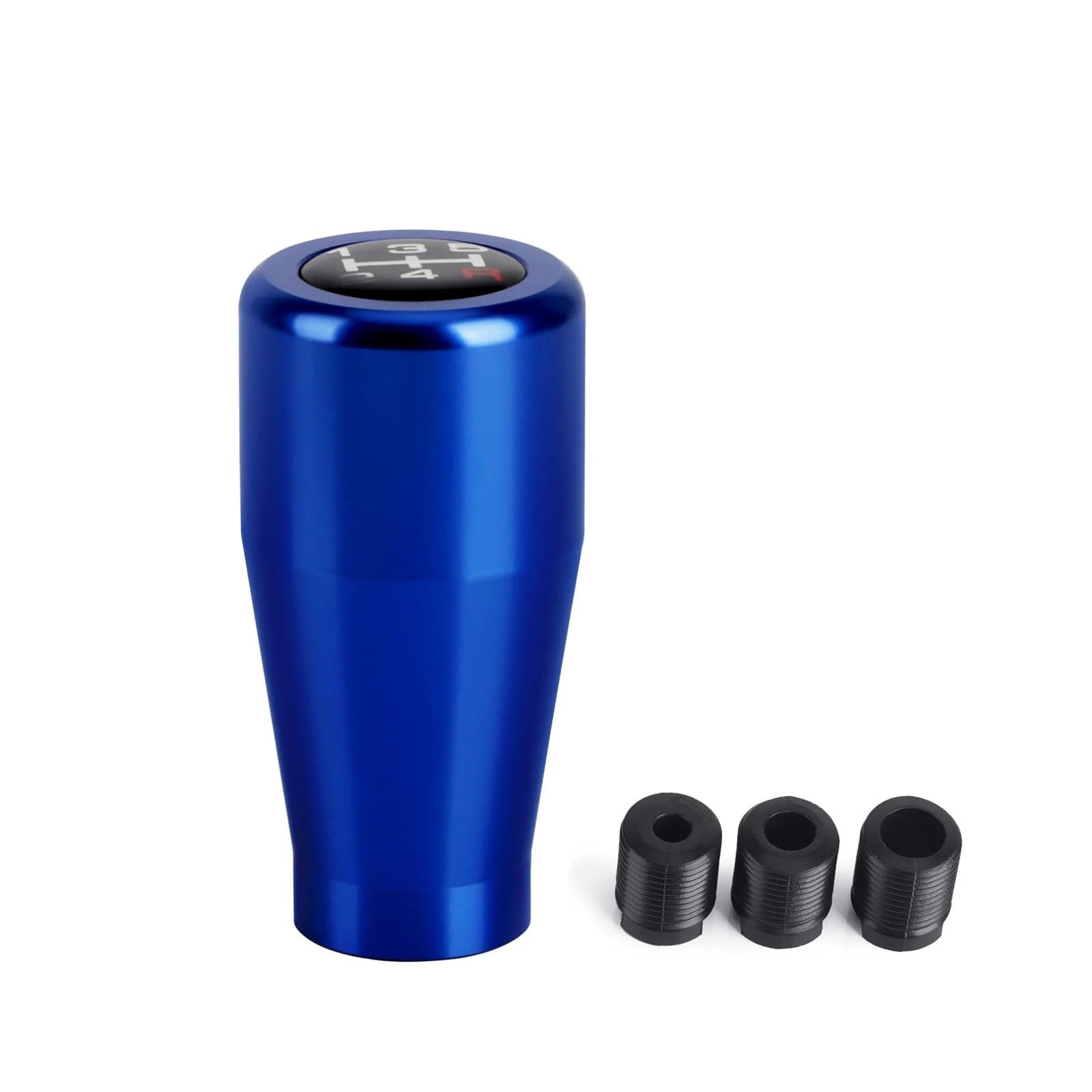 Grozzy Universal Shifter Handle 5 for Speed Gear Shift Knob Aluminium Universal Racing Lever M8 M10 M12(Blue)