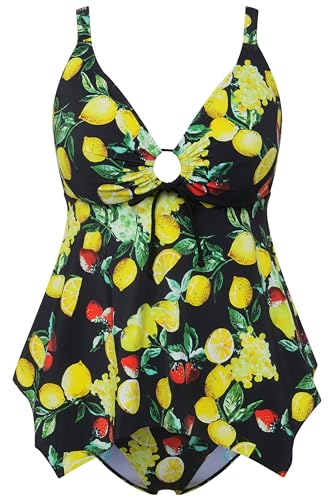 Ulla Popken, Damen, große Größen, Tankini Judith, Zitronenbeeren