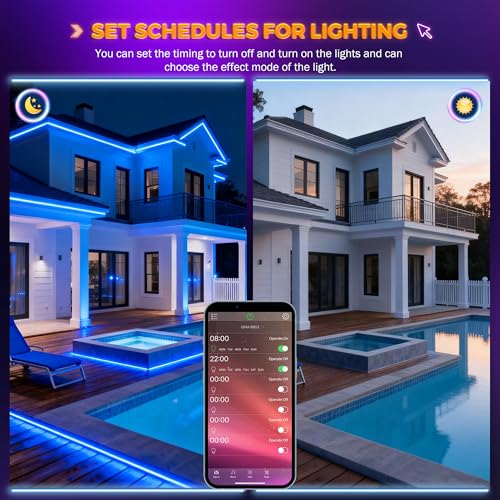 Kit de luces LED RGB BEAMNOVA 80 pies con control remoto miniatura 4