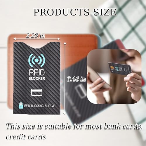 12-Pack RFID Blocking Card Holders, Lightweight Water-Resistant Wallet Sleeves for Credit Cards & ID Protection – Compact Design for Travel & Everyday Use2