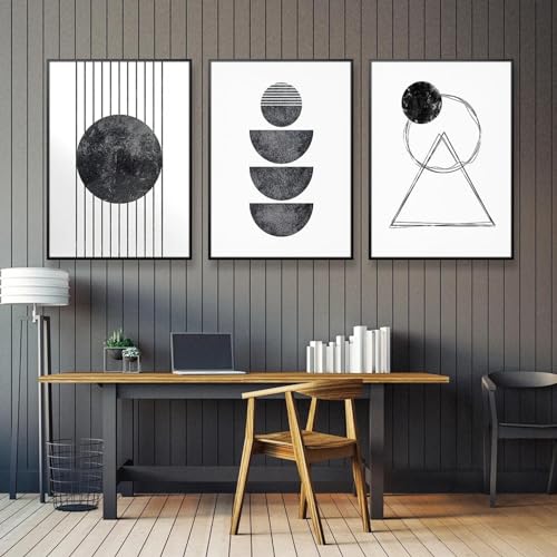 Peinture 70x100cmx3 sans cadre KEBIA pour habiller un grand mur