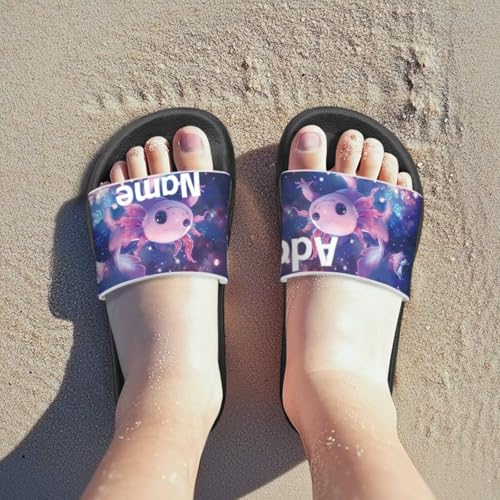 Image of Unisex Slides for Girls Boys Comfortable Slippers Slides Non-slip Shower Shoes House Fashion Thick for Indoor & Outdoor Gifts