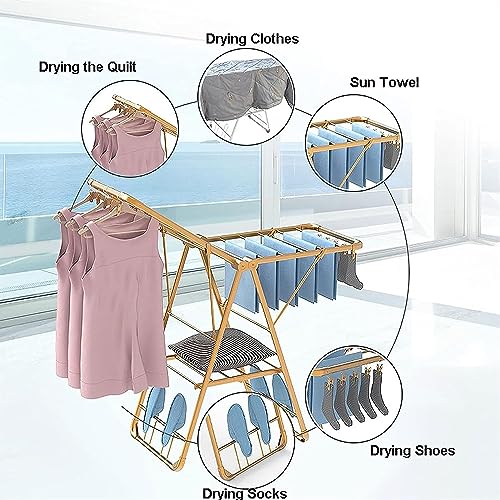 Étendoir à linge pliable pour grands draps et linge de lit