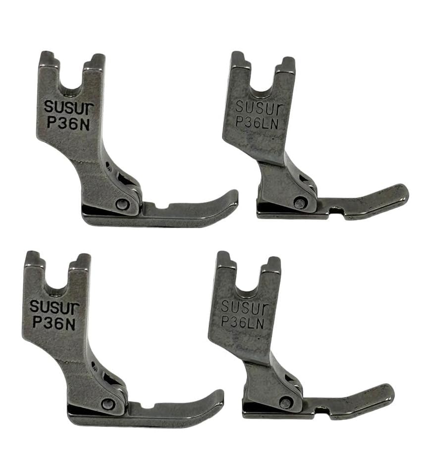 p36ln/p36n left and right zipper foot (2 set) | for single needle sewing machine tailor zipper boot | unilateral presser foot | jack/singer/usha/brother/juki |