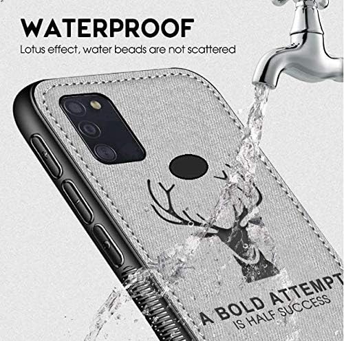 Image of MOBITUSSION Fabric Back Cover Dual Layer for Samsung M30s / Samsung M21 (Blue)