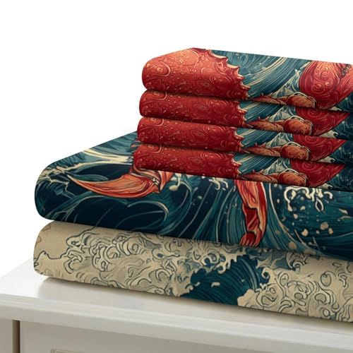 Linge de lit double motif pommes rouges 3d au fini microfibre super douce unique - 7