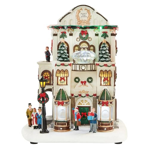 MOMENTS IN TIME Fine Jewelry Shop11”H Lighted Christmas Village Building