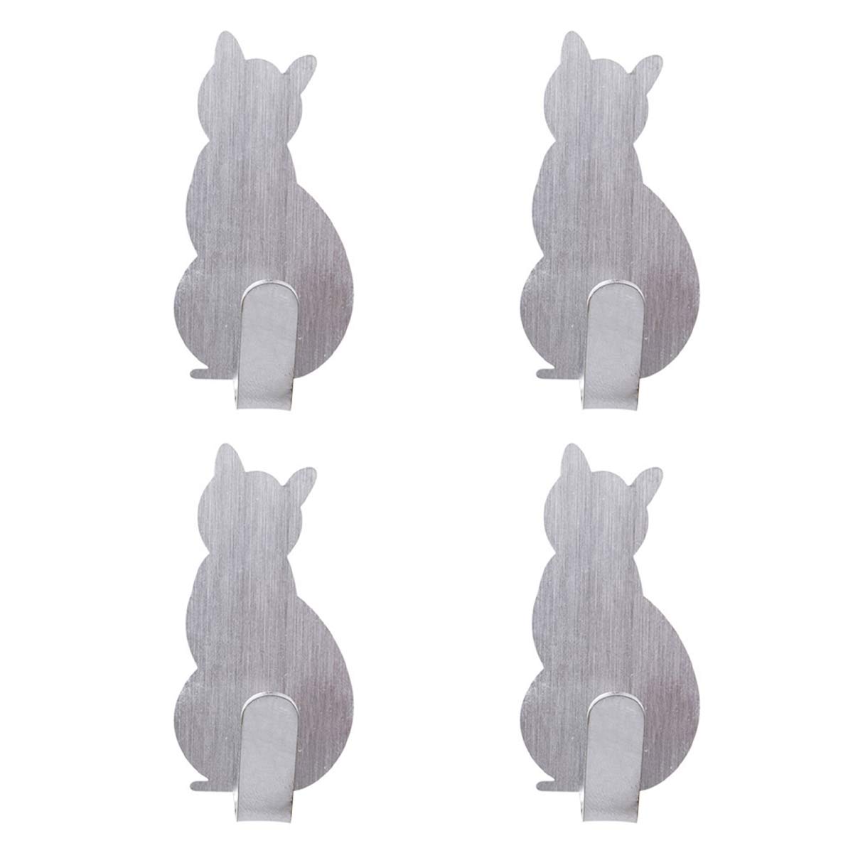 Genérico Toallero Ganchos para Toallas autoadhesivos Ganchos para Albornoz Ganchos Decorativos Ganchos de Pared creativos para Gatos Acero Inoxidable Soporte para Toallas de baño Cocina Ganch