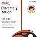 Flexi Xtreme L - Extra robuste einziehbare Leine mit 7,9 m extra starkem Band | Schutzgürtel mit reflektierenden Komponenten | Griffverstellung | Orange/Schwarz
