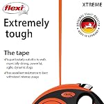 FLEXI Xtreme Tape Retractable Dog Leash for Large Dogs Upto 121 lbs. – 26 ft., Orange/Black | Tangle Free Pet Walking Leash with One-Handed Brake, Pause, Lock | German Quality Product - Image 3