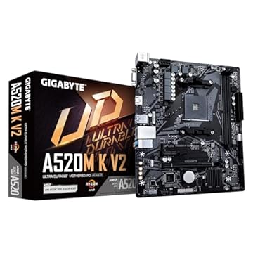 PLACA MAE GIGABYTE A520M K V2 (REV. 1.0) CHIPSET AMD A520 AM4, MATX, DDR4 - A520M K V2 1.0