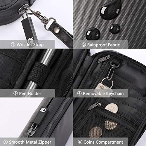 Image of VanFn RFID Travel Passport Wallet, Family Passport Holder, Trip Document Organizer P.Travel Series (Nylon - Black)