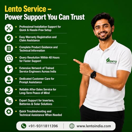 Image of Lento 2.5KVA 24V Solar Inverter for Home | Hybrid Solar PCU with Advanced MPPT Technology | Pure Sine Wave Solar UPS | Compatible with Lithium, Tubular, SMF & Gel Batteries | Wall-Mount Design