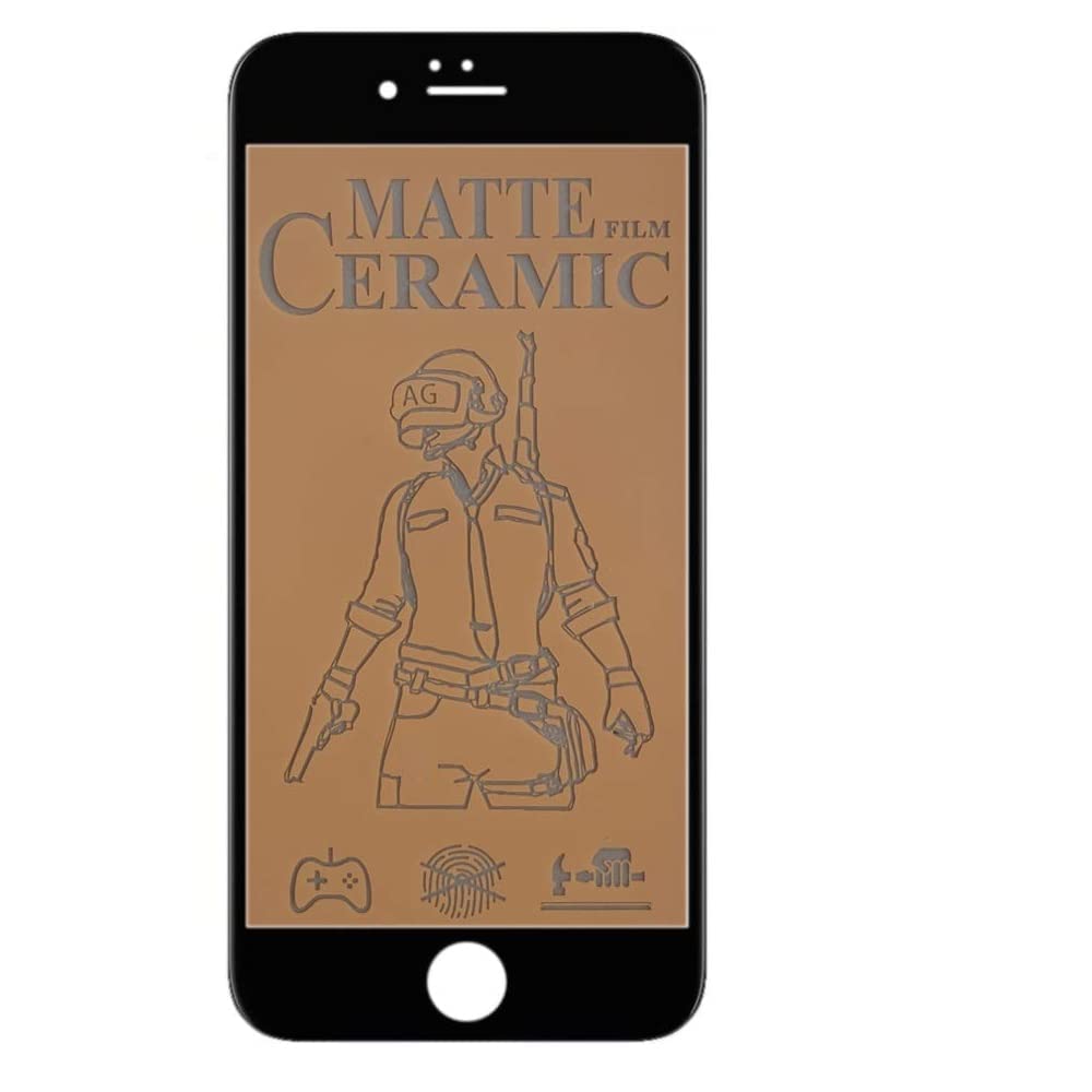 Dashmesh Shopping® Screen Protector For Apple iPhone 7 | 8 Gaming Series Tempered Glass Matte edge to edge full coverage guard Unbreakable Ceramic Material compared to Glass which is breakable