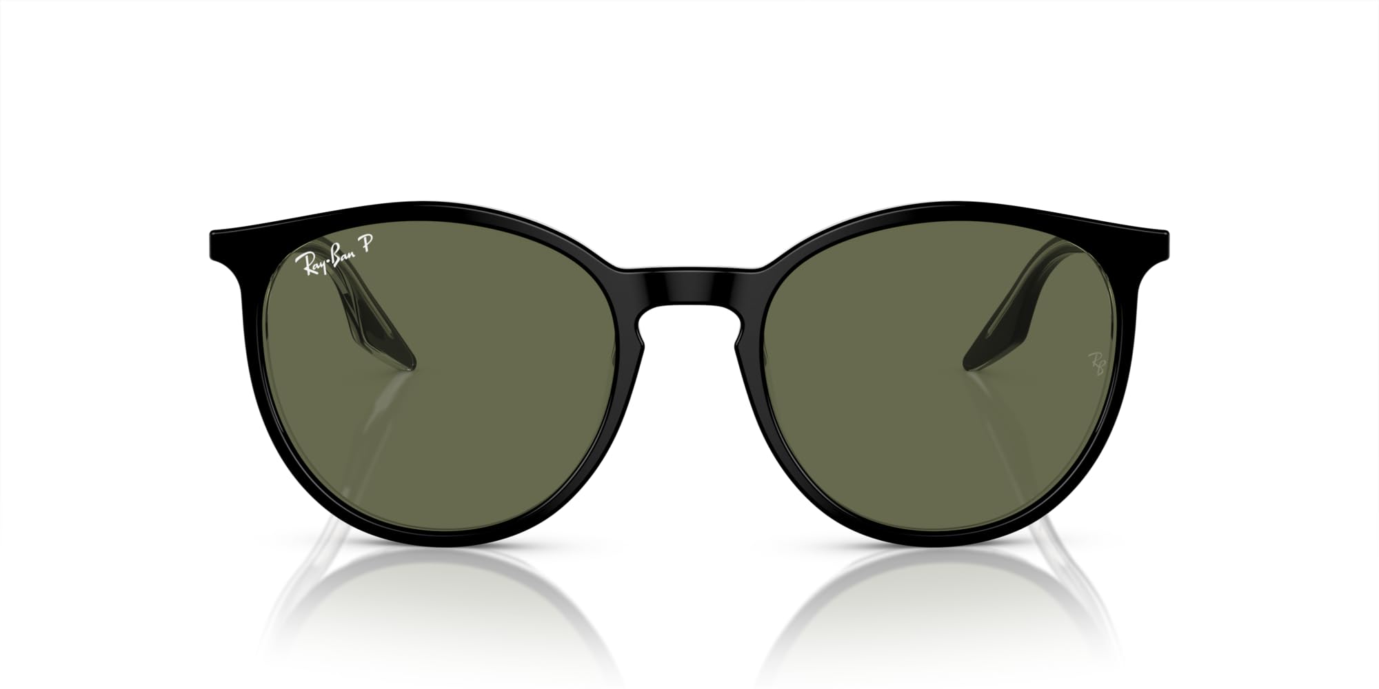 Ray-Ban ORB2204F サングラス Amazon.com: Ray-Ban RB2204F Round Sunglasses, Black On