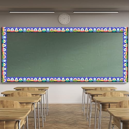 Lucleag 36 Feet Alien Bulletin Board Border Roll, Cute Outer Space Aliens Bulletin Board Border Trim for Back to School Party School Classroom Office Bulletin Board Decorations - Image 6