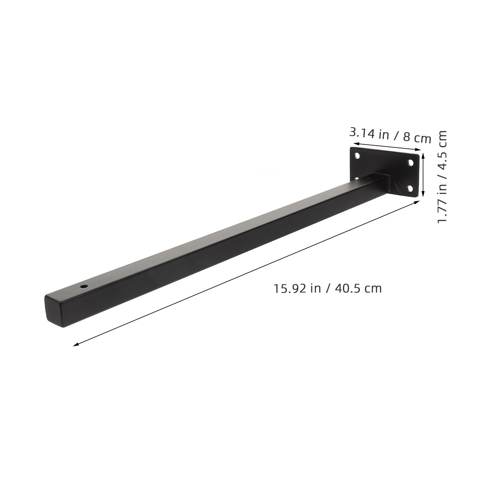 VALICLUD 4 Soportes para Estantes Flotantes de Acero Inoxidable Negro, Resistentes Corrosión y Montaje en Pared para Estanterías Modernas