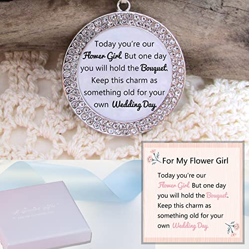 Haoze Wedding Bouquet Charm - Something Old, Something Blue for Flower Girl Proposal Gift4