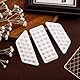 Gosknor 1 Set mit 3stk Snowboard-Stomppads, Schneeweiße Snowboard-Stomp Pads aus Kunststoff rutschfeste Snowboard-Griff-Stomp Pads Modulare Snowboard-Matte Perfektes Snowboard-Zubehör