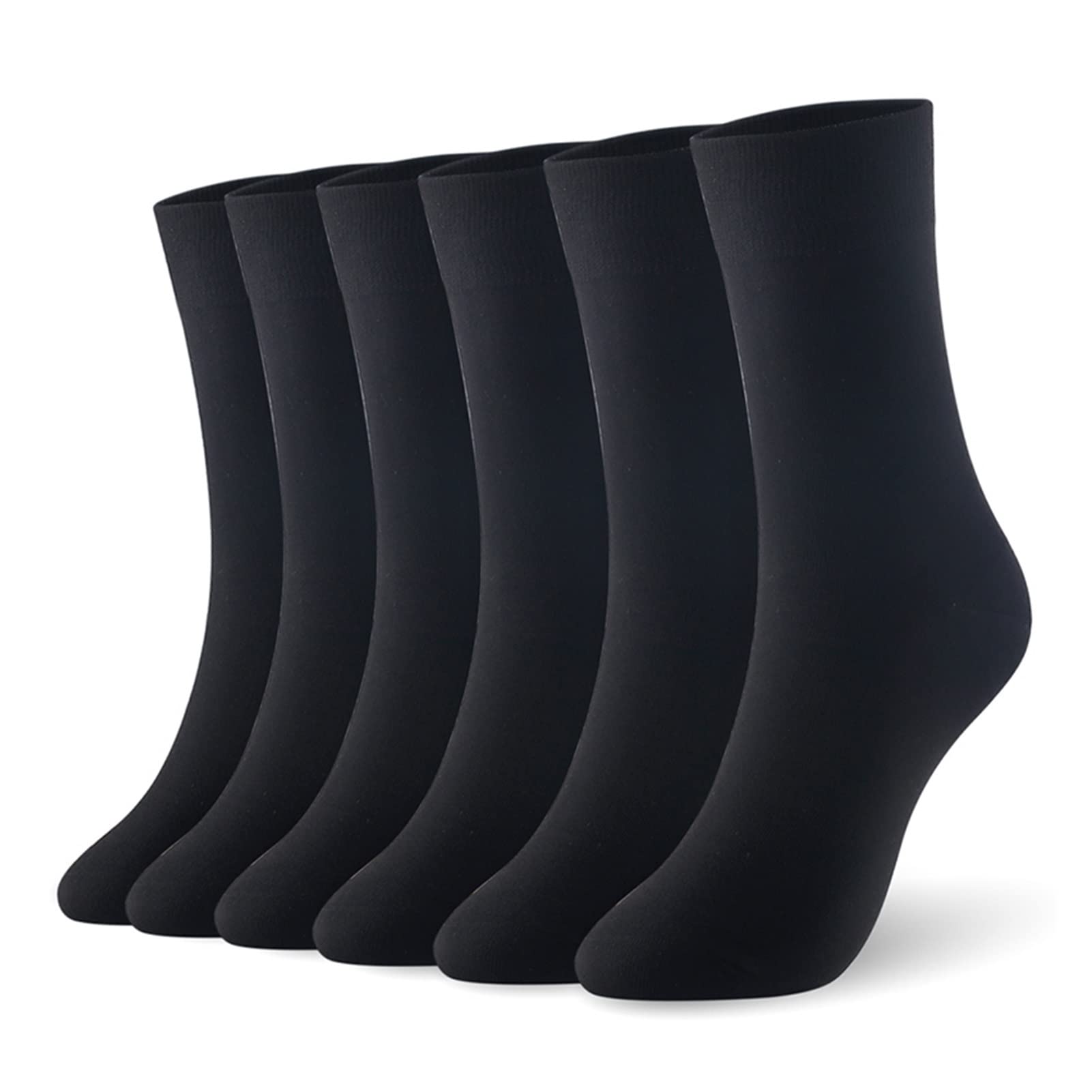ZZSRJ Calcetines de Hombres Calcetines de Negocios de Color sólido 6 Pares/Lote Tamaño del Reino Unido 7-11 EUR Tamaño 40-46 (Color : Black6, tamaño : 40-46)