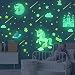 Glow in The Dark Unicorn Stickers, 206 pcs Cats and Moon Wall Decals, Glowing Castle Clouds Ceiling Decor for Kids Bedroom, Stars and Rainbow Wall Decor for Girls and Boys Gift