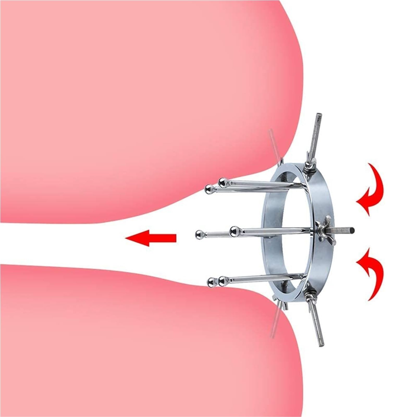 Dilatateur Vaginal Dilatation Anale Dispositif D'expansion Du Vagin Pinces À Lèvres Colposcopie Spéculum Miroir Taille Réglable Plug Anal Jouet Sexuel Adulte for Femmes Hommes