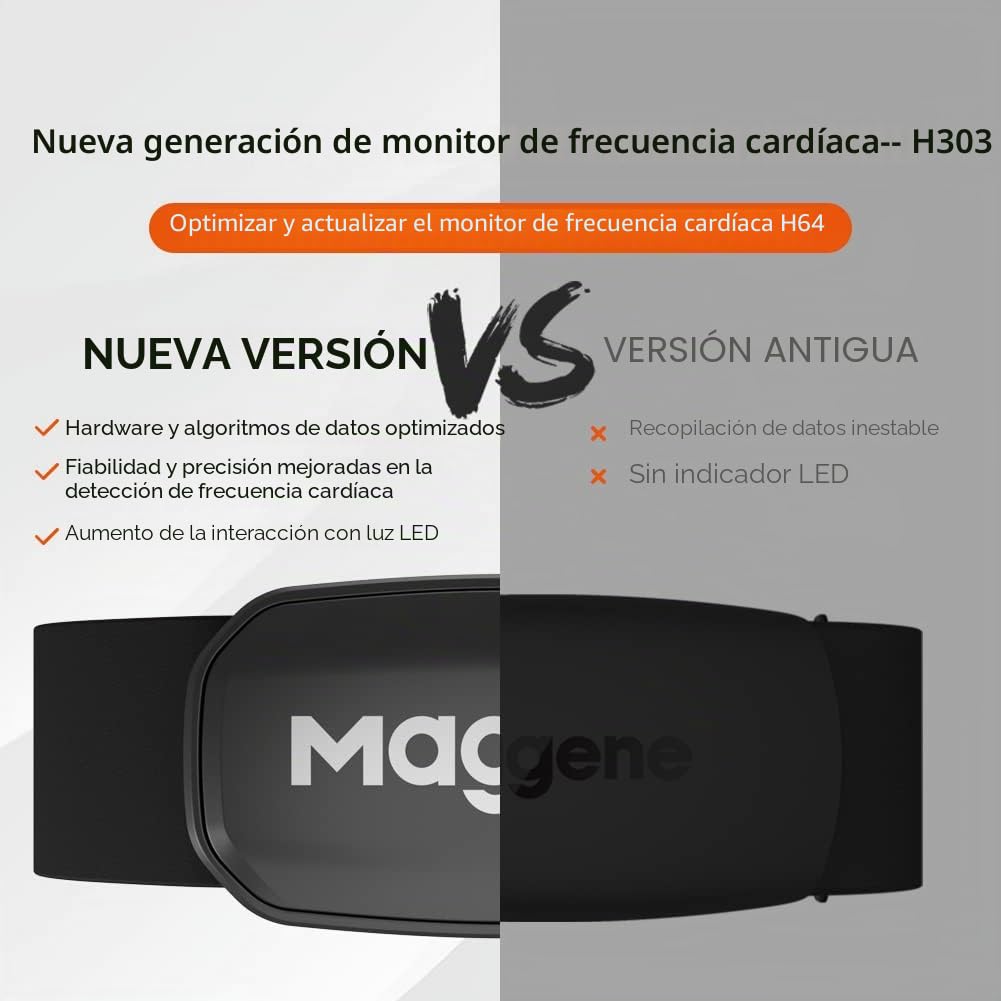 Magene H303 Heart Rate Monitor Chest Strap Ant+ Bluetooth iOS Android