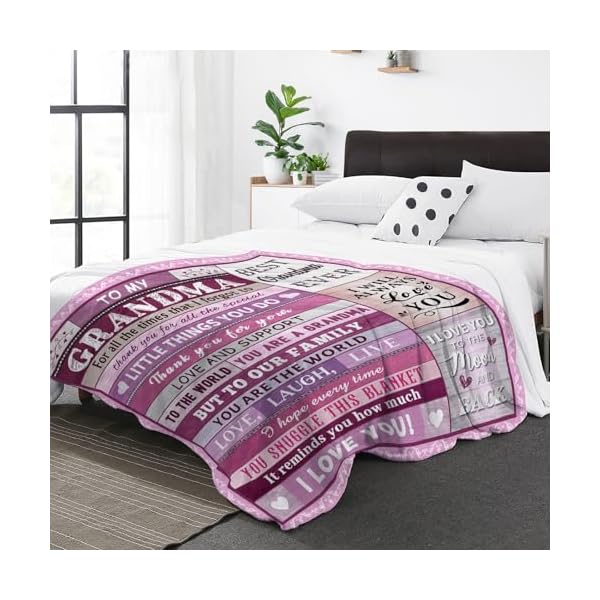   Best-Gift-for-Grandma-Grandma-Gifts-from-Granddaughter-Grandson-Grandma-Birthday-Gift-from-Grandkids-Grandmother-GiftsGrandma-Gift-for-Christmas-Mothers-Day-Grandma-Blanket-Gift-60X-50