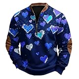 Détail imprimé tendance : l'impression unique sur le thème de la Saint-Valentin est une pièce de personnalité et moderne au sweat-shirt à col rond classique, ce qui en fait une pièce remarquable dans votre garde-robe décontractée.