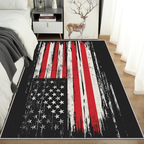 Tapete bandera americana 60x90 cm antideslizante y lavable miniatura 3