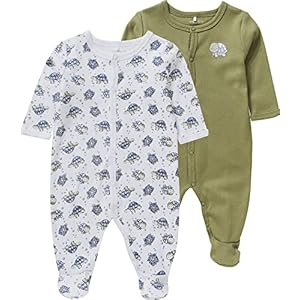 Name It Nbmnightsuit 2p W/F Loden Turtle Noos baby-jongens Baby en peuter Slaappakjes (2-Pack)