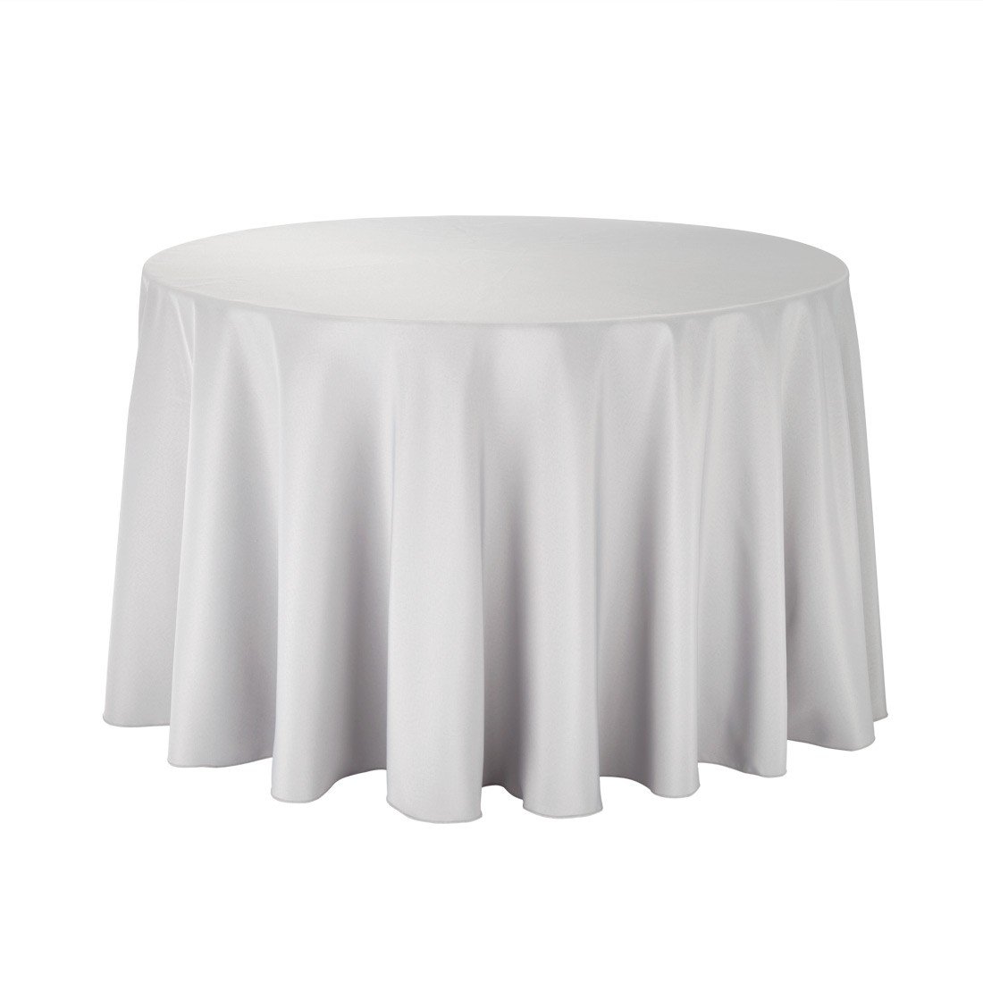 Weddecor Tablecloth Cover, Polyester, White, 178 x 178 x 0.5 cm