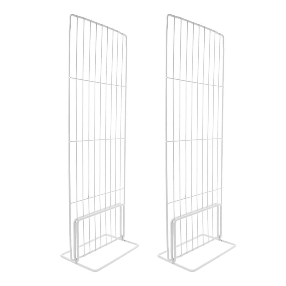 MAGICLULU 2 Set Divisori Frigorifero in Ferro Bianco Design Ventilato, Divisori Congelatore Versatili per Organizzare Spazi in Supermercati e Conservare Gelati