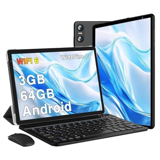 Biegedy Tablet 10 Zoll Android 14 Octa-Core, 2025 Newest Tablet PC 20 GB RAM+128 GB ROM (TF1 TB),5G WLAN 6丨Widevine L1丨GMS丨6000mAh丨5+8MP丨Bluetooth5.0丨1280 * 800丨Tablet mit Tastatur Maus Schwarz