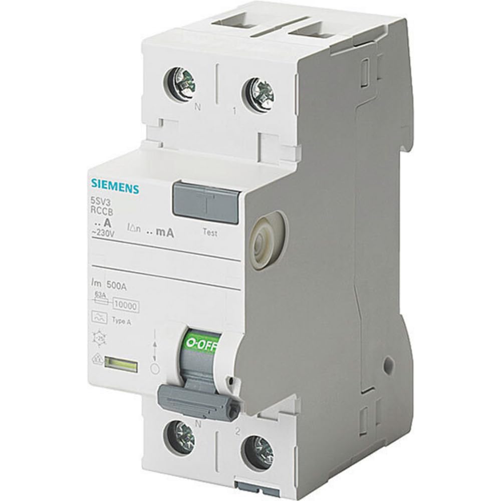 Siemens sentron – Interruttore differenziale 5SV 70 mm Classe – A 2 poli 25 A 30 mA