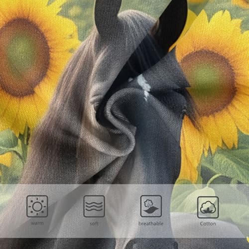 Cotton Girls Underwear Toddler Black Horse Sunflower Field Girl Panties Cute Fun Print Kids Undies Briefs 2t3