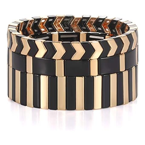 LENOOCLE Rainbow Enamel Tile Bracelet Cover