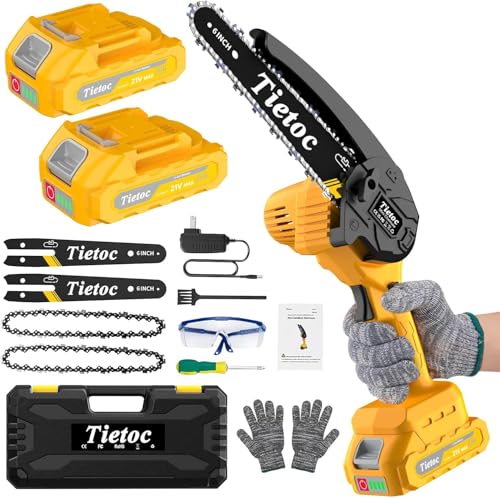 Tietoc Chainsaw, Electric Mini Chain Saw Cordless Power Hand Saw