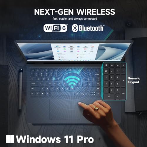 Image of Dell 15 Touchscreen Laptop DC15250 for Business, Intel 10-Core i7-1355U, Windows 11 Pro, 15.6'' FHD Anti-Glare Display, 36 GB RAM, 1 TB SSD, Copilot AI, Webcam, Wi-Fi 6, Black