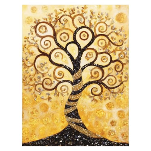 数字油絵 植物 数字塗り絵画 手芸キット 木 ペイントバイナンバー 手作りキット 子供 初心者 と アクリル絵の具 と ブラシ キャンバス 30 x 40cm Paint by numbers のために そして自宅 壁飾り ギフト 女性 model-452