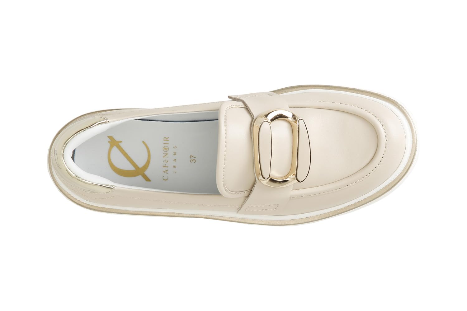CAFèNOIR - Mocassino in Pelle con Accessorio Smaltato, da Donna