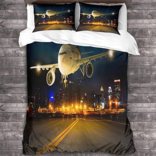 Housse de couette facile à nettoyer microglide aéronefs 3D King