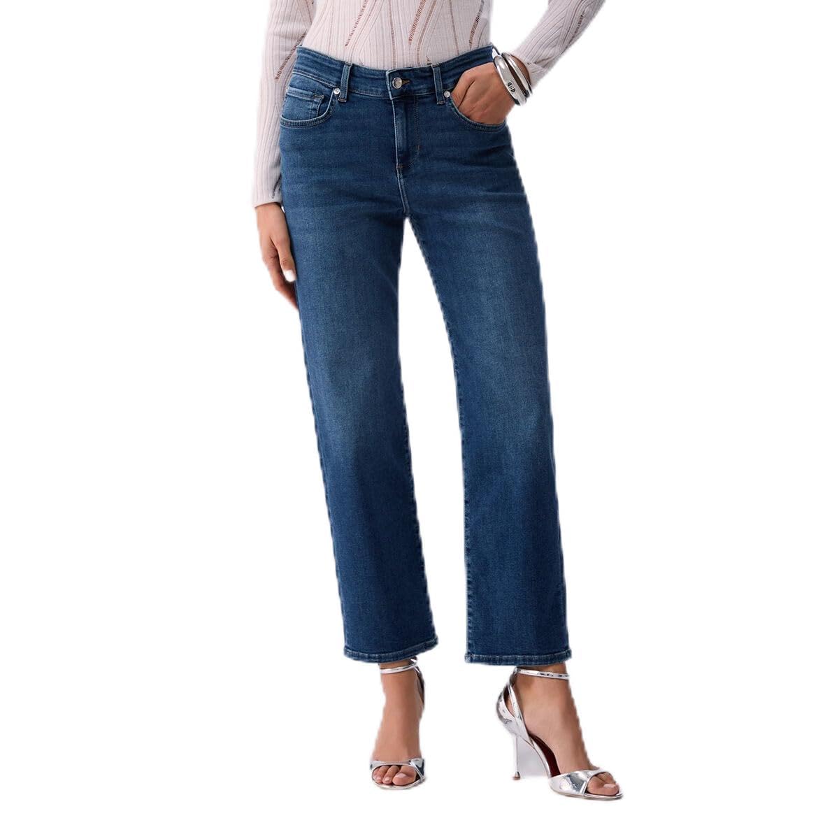 Jeans Liu Jo low-rise en denim premium, coupe ample haut de gamme - 5