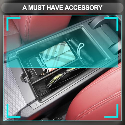 CDEFG Kompatibel mit BMW 3er G20 G21 2019-2023 2024 2025 / 4er G22 / i3 G28 i4 G26 Facelift Mittelkonsole Handschuhfach Armlehne Multifunktionaler Aufbewahrungsbox Auto Zubehör (Schwarz)