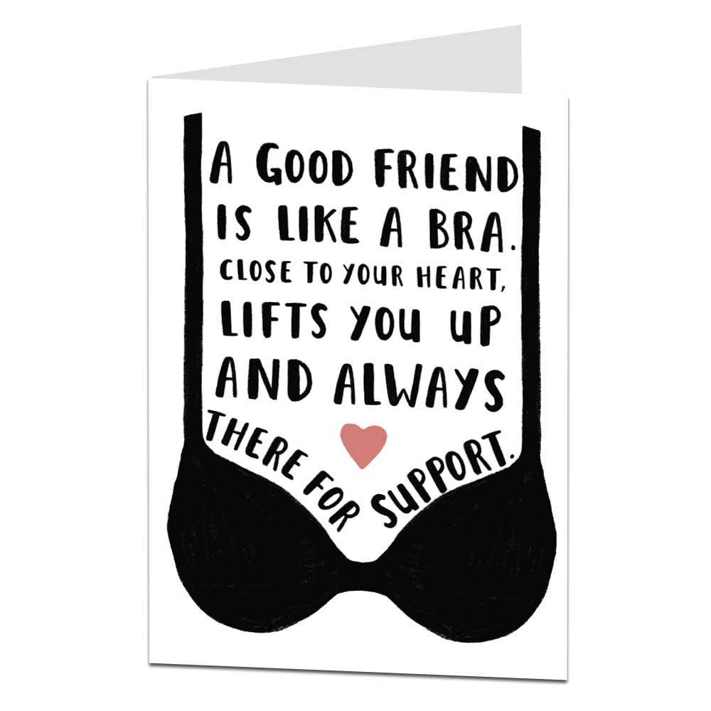 LimaLima Funny Birthday Card For Best Friend Bestie Female Best Friends Are Like A Bra