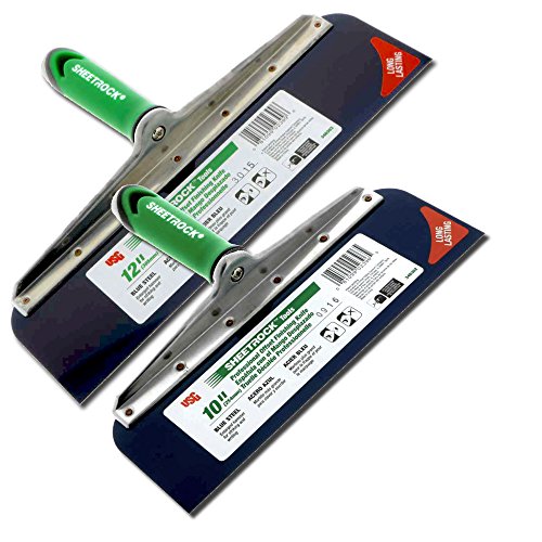 USG Sheetrock 2-Piece Offset Drywall Taping Knife Set - 10" and 12" w/Blue Steel Blade