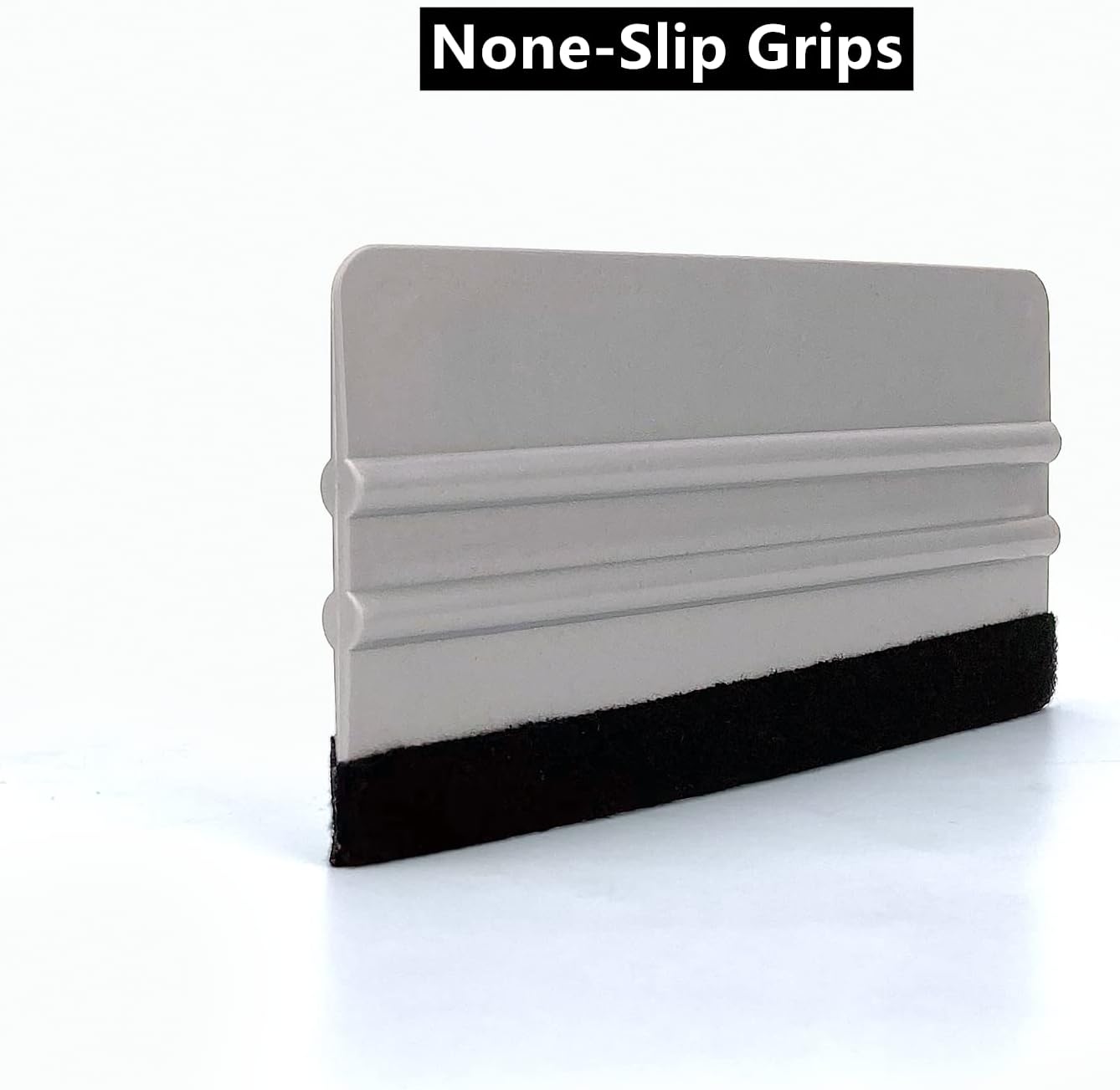 Umaki 3 x 6in Felt Edge Wrapping Squeegee Scratches-Free Decal Applicator Tool for Application of Craft Vinyl, Car Vinyl Wrap, Graphics, Stickers, Window Film and Wallpaper, Pack of 2, Silver