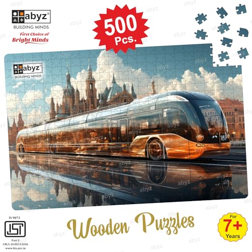 Image of ABYZ Wooden Jigsaw Futuristic Transportation Puzzle for Kids Play and Learn Educational Puzzle for Children Aged 7+ and Adults Toy for Improving Memory & Problem Solving